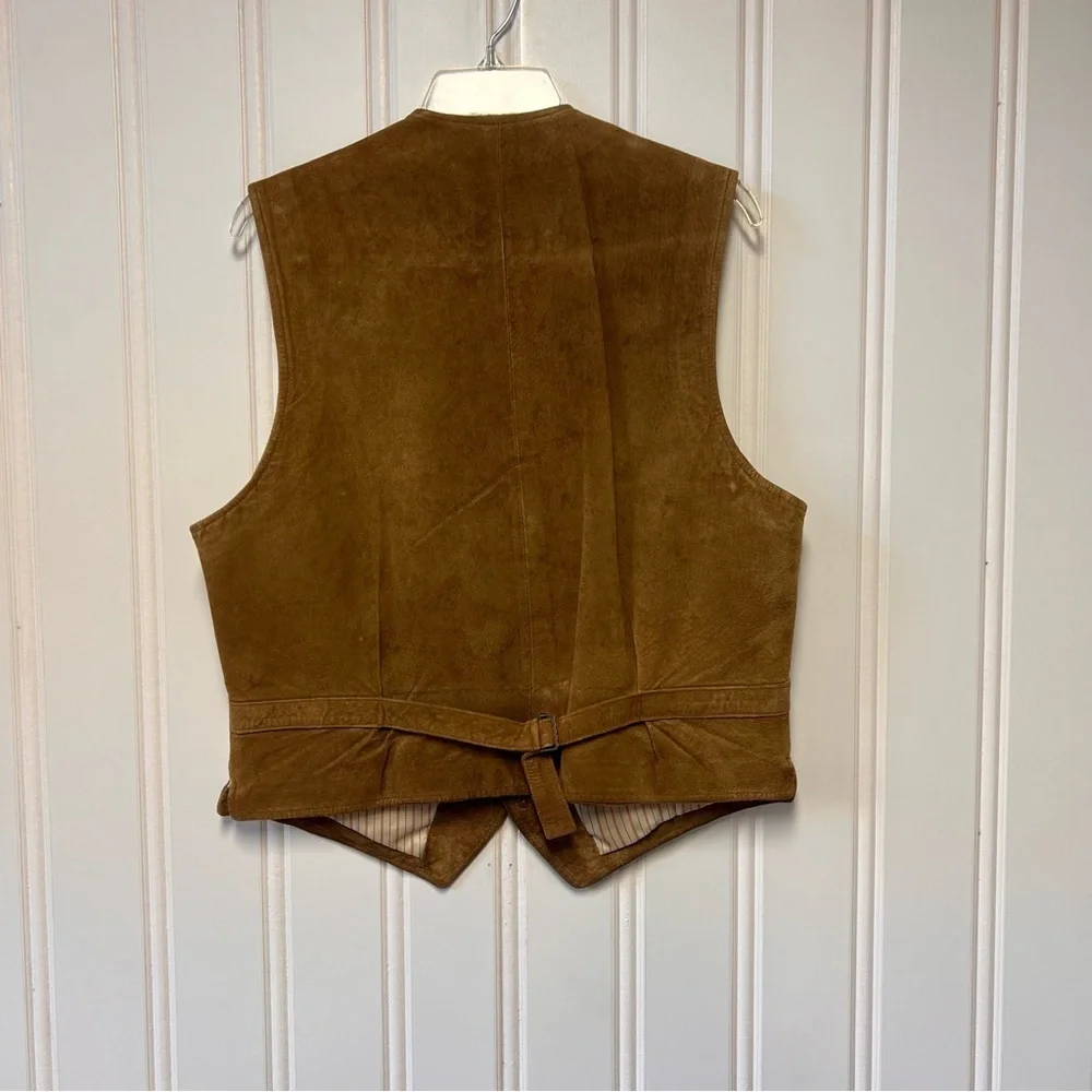 GAP Genuine Leather Suede Vest Men’s Medium Brown Western Vintage Style